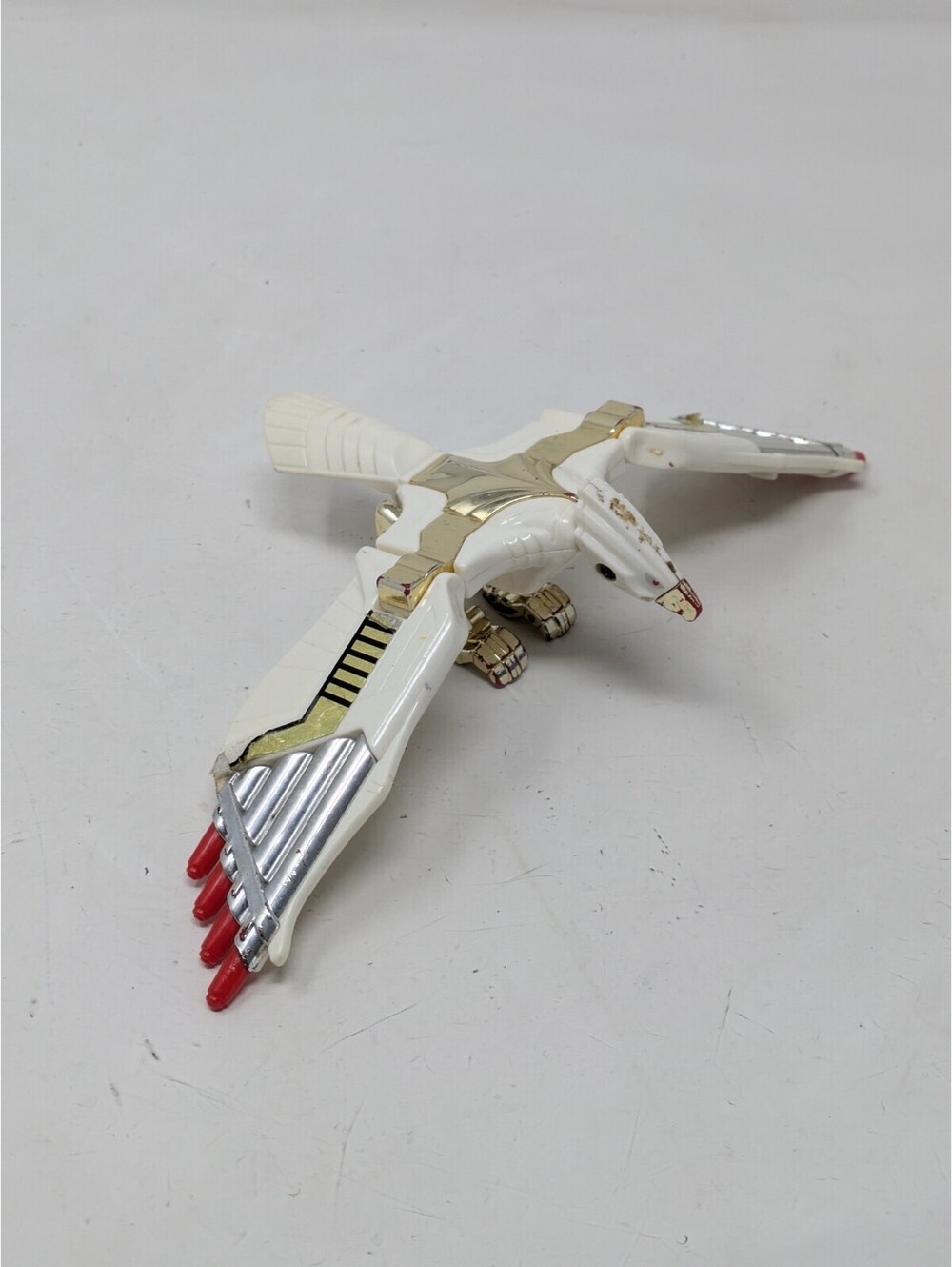Vintage Mighty Morphin Power Rangers 1995 MMPR 9” White Ranger Falcon Zord